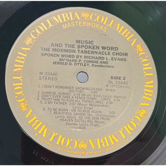 Mormon Tabernacle Choir Music and the Spoken Word Vinyl LP 1975 in Shrink LDS - Picture 2 of 6